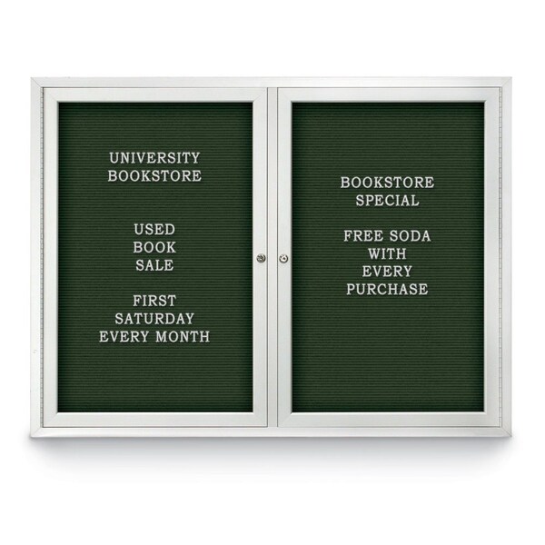 Indoor Enclosed Combo Board, 42"x32", Bronze Frame/Black & Pearl